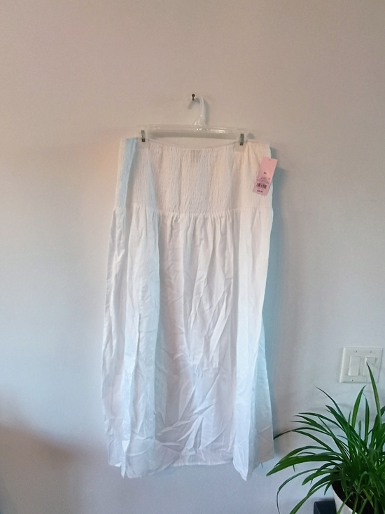 Target Dresses & Skirts - Wild Fable XXL White Cotton Smocked Tiered Maxi Skirt Boho Coastal NWT